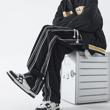 New Men Pants Striped Design Fashion Hip Hop Streetwear Casual Harajuku Joggers aidase-shop